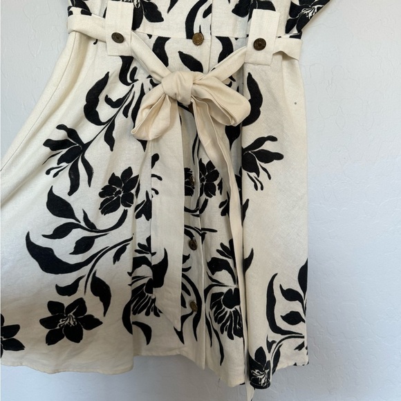Zara LINEN BLEND PRINTED DRESS size small - Picture 6 of 15
